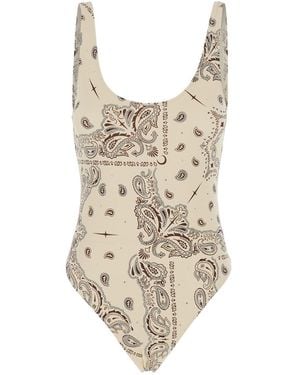 VENUJA One-Piece Swimsuit With Round Neckline And Stretch Fabric - White