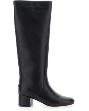 Twinset Knee High Boots With Round Toe - Black