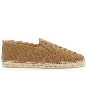 Castañer 'Java' Espadrilles With Pull-Tab And Contrast Stitching - Brown