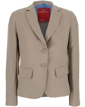..,merci Jacket 'G375Ppottery' With Front Closure And Side Pockets I - Brown