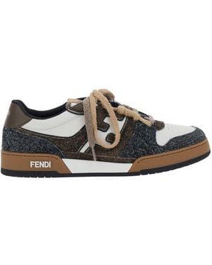 Fendi Trainers 'Match Suede' With Suede Leather Details - Brown