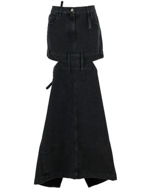 The Attico Denim Skirt - Black