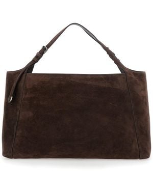 Brunello Cucinelli 'Sartorial' Shopping Bag With Two Top Handles - Brown