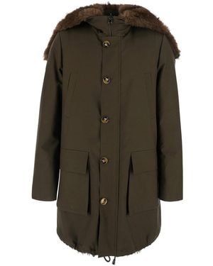 VALENTINI 1972 Hooded Parka With Front Closure - Green