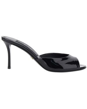 Dolce & Gabbana Dolce & Gabbana Sandals With High Stiletto Heel And Almond Toe - Black