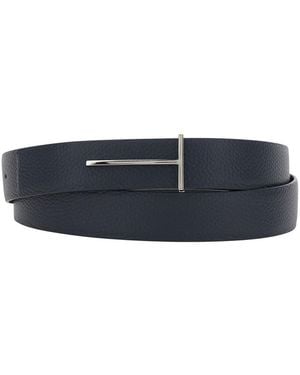 Tom Ford Belt With T Buckle Closure - Blue