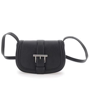 McQueen Borsa A Tracolla 'Satchel Mini' Con Fibbia A T E Log - Nero