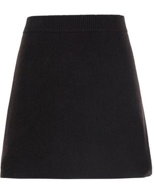 Lisa Yang 'Clare' Skirt With Ribbed Waist - Black