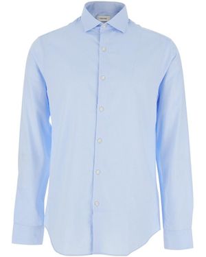 Calvin Klein Shirt Classic Collar Striped - Blue