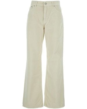 Haikure 'Korea' Trousers With Logo Patch On The Rear And Wide Leg I - Natural