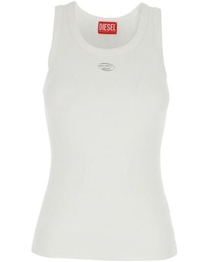 トップス DIESEL tank Women's College tank top with twisted front | Black | Diesel