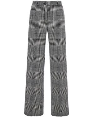 Dolce & Gabbana Flared Pants With High Waist - Gray