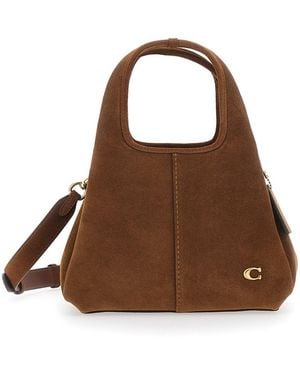 COACH Suede Lana Shoulder Bag 23 - Brown