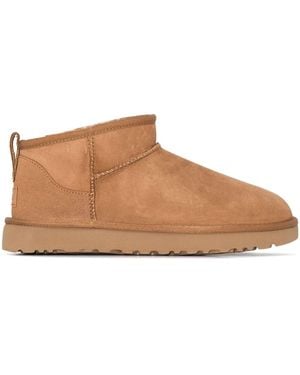 UGG Classic Ultra Mini Sheepskin Ankle Boots - Brown