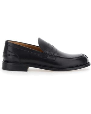 BERWICK 1707 Leather Loafers With Leather Sole - White