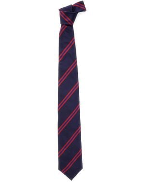 Sebago 'Regimental' Bow Tie With Striped Silk For - Purple