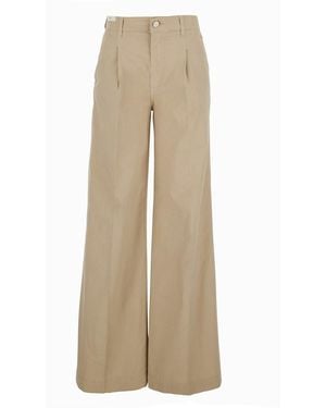 PT Torino 'Poppy' Pants With Wide Leg And Front Pleats - Natural