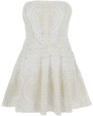 Charo Ruiz Clem' Dress With Flounce Skirt - White