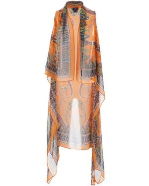 Etro Printed Gilet - Orange