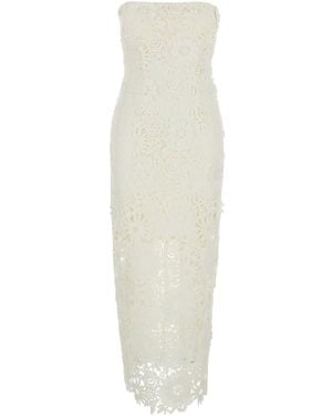 ROTATE BIRGER CHRISTENSEN Long Dress With Back Slit - White