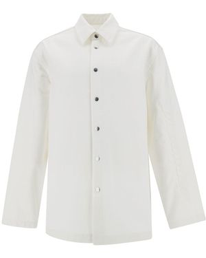 Jil Sander Shirt With Embossed Logo - White