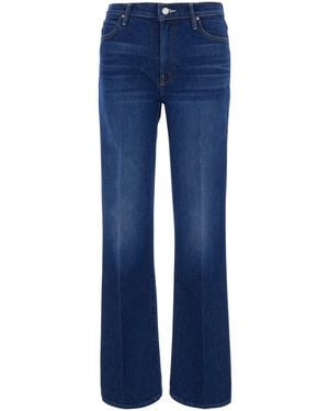 Mother The Kick It Jeans With High Waist And Straight Leg - Blue