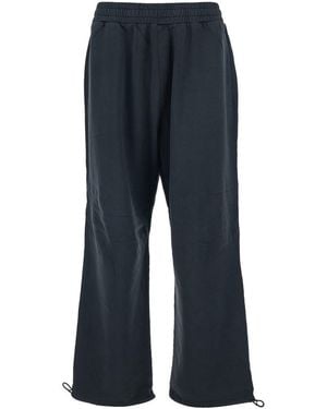 44 Label Group Trousers With Elastic Waist And Drawstring Hem - Blue