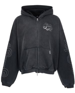 Represent Hooded Sweatshirt With Maxi Print On Back And Sleeves - Black