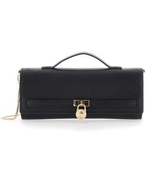 MICHAEL Michael Kors 'Hamilton Moderne' Clutch With Padlock Detail On The Front - White