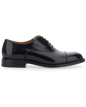 BERWICK 1707 Lace-Up Shoes With Rounded Toe And Low Heel - White