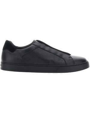 Doucal's Spencer Sneaker (Gm) Venere (Tumblet+Visone) +F.Do - Nero