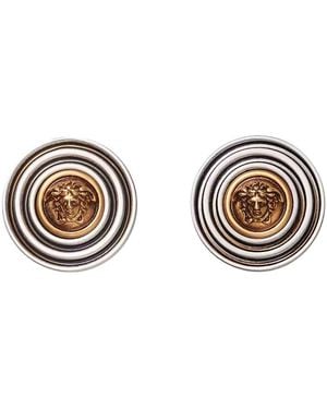 Versace Earrings With Round Design And Medusa Head - Metallic