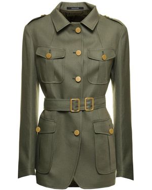 Tagliatore Giacca sahariana khloe in lino donna - Verde