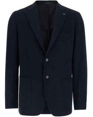 Tagliatore Jacket With Single-Breasted And Elegant Design - Blue