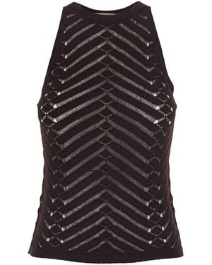 Twinset Top 'Knitted Top' With Elegant Design - Black