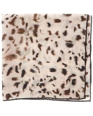 Brunello Cucinelli Scarf With All-Over Print - Natural