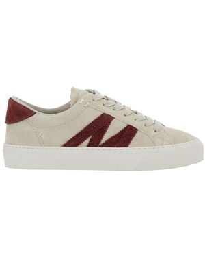 Moncler Sneaker Low Top Con Dettaglio Logo Sul Lato E Patch Logo Sulla - Bianco
