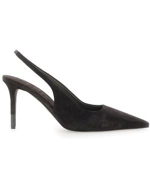 Brunello Cucinelli Heeled Sandals With Monile Detail On The Heel - Black
