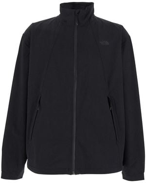 The North Face Jacket With High Neck And Embossed Logo On The Fr - Blue