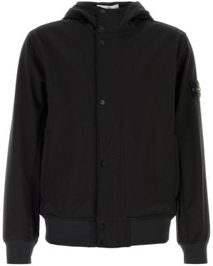 Stone Island Black Stretch Polyester Jacket