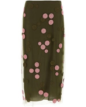Fendi Gonna in tulle verde scuro