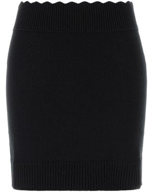 Chloé Wool Blend Mini Skirt - Black
