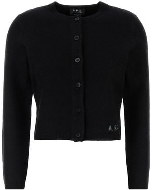A.P.C. Cardigan Mila in lana nero