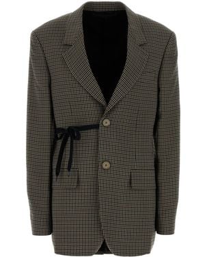 Balenciaga Embroidered Lyocell Blazer - Black