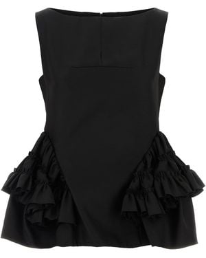 Dries Van Noten Wool Blend Casey Top - Black