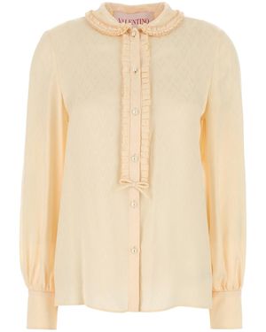 Valentino Garavani Cream Silk Shirt - Natural