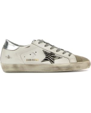 Golden Goose White Leather Super Star Classic Trainers - Multicolour