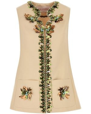 Valentino Garavani Cream Wool Blend Vest - Natural
