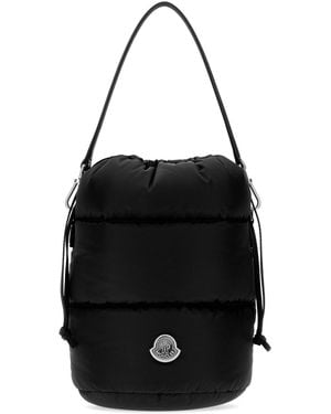 Moncler Borsa a secchiello Caradoc in nylon nero