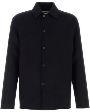 Jil Sander Midnight Wool Blend Shirt - Blue